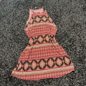 Bohemian Patterned Sleeveless Dress